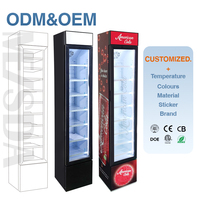 Réfrigérateurs verticaux de présentation pour bouteilles Meisda SC105B CE ETL, modèle commercial mince
