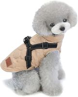 Manteau/Gilet pour chien avec doublure polaire chaude pour l'hiver, avec harnais, vêtements réfléchissants pour animaux de compagnie, vêtements pour temps froid pour Chihuahua Teddy