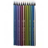 Brésilienghu — crayon de couleur métallique de 3.0mm, peinture en bois, logo OEM, emballage acrylique, 24/36/48/72, école et bureau