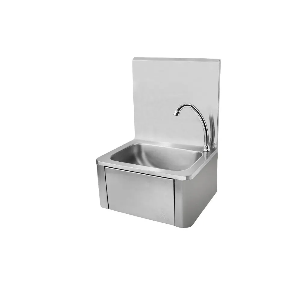 Guanbai knee operated sink stainless steel portable foot operated hand wash sink