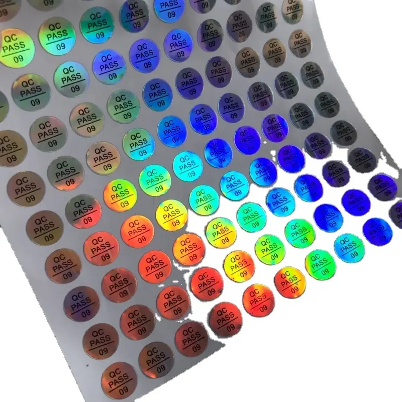 Custom Printed 3D hologram silver pvc stickers labels shining adhesive original hologram sticker