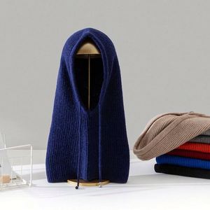 2025 Autumn Winter Unisex Balaclava Cap Scarf Wool Warm Pullover Knitted <b>Hat</b> - Product Image 3