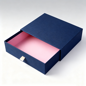 Coffret cadeau rigide en carton recyclable avec lamination mate gaufrée personnalisable pour bijoux, montres, pochettes et sacs pour hommes, idéal pour les expositions - Product Image 1