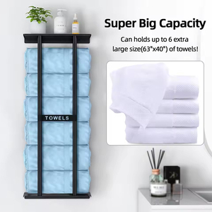 <span class=keywords><strong>Accesorios</strong></span> de <span class=keywords><strong>Baño</strong></span>, Estantes Colgantes, Juego de Toalleros Verticales, Estante de Pared, Toallero de Acero Inoxidable - Product Image 2