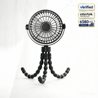 Ventilateur portable mini flexible sur trépied, rechargeable par USB, à suspendre ou à poser, idéal pour poussette et camping – Vente chaude