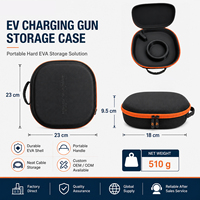 Étui de rangement portable en EVA écologique et étanche avec fermeture éclair pour pistolet de recharge de véhicule électrique (VE) - Anti-écrasement