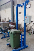 Basculeur hydraulique pour camion poubelle, capacité de charge 300 kg, élévateur de conteneur à contrôle manuel