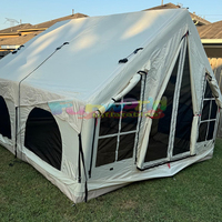 Tente imperméable De fête à la maison De 4 personnes famille voyage robuste 4 saisons tente de Camping en plein air tente à air gonflable avec pompe