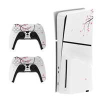 Stiker vinil cocok untuk PS5, Slim Disc versi Skin - Console & Gamepad