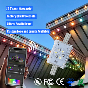 48V RGBW PVC WiFi Controller LED IP68 Outdoor Permanent Christmas Strip <b>Lights</b> for Building Decor - Product Image 1
