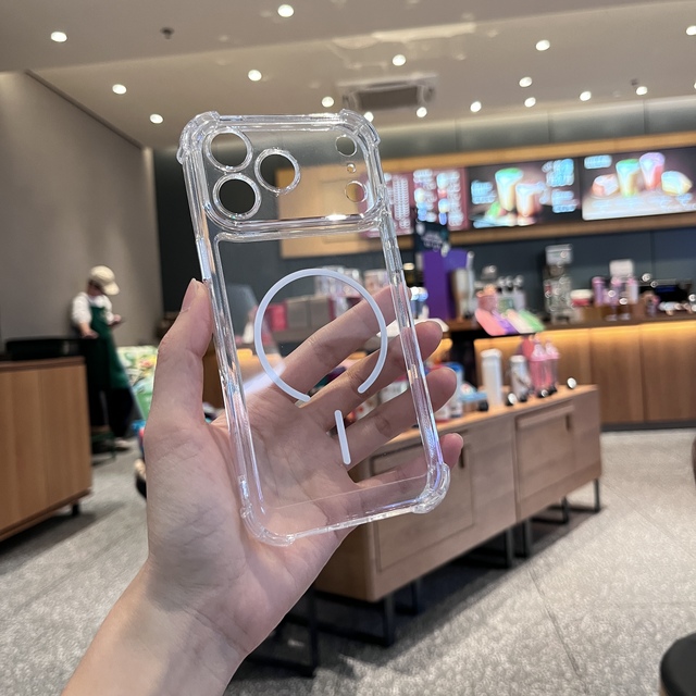 Anti Yellowing Clear Case for iPhone 17 Pro Max Shockproof Magnetic Transparent Cover Camera Lens Protection Scratch Resistant