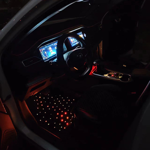 Tapis <span class=keywords><strong>de</strong></span> sol <span class=keywords><strong>de</strong></span> voiture éclairés par fibre optique - 8 couleurs changeantes, tapis <span class=keywords><strong>de</strong></span> voiture lumineux à LED - Product Image 5