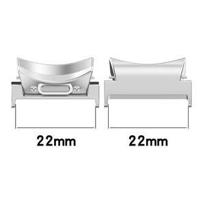 Adaptadores de 20 mm y 22 mm para <span class=keywords><strong>Samsung</strong></span> <span class=keywords><strong>Galaxy</strong></span> <span class=keywords><strong>Watch</strong></span> FE 7 6 <span class=keywords><strong>Classic</strong></span> 5 Pro <span class=keywords><strong>4</strong></span> <span class=keywords><strong>Classic</strong></span> 46 mm, Conector de Correa de Acero Inoxidable Dorado - Product Image 6