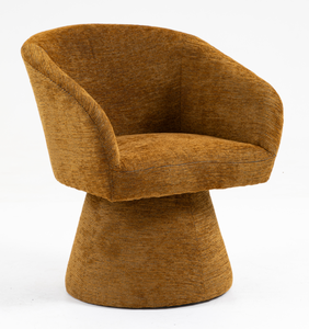 Fauteuil pivotant en chenille <span class=keywords><strong>Cognac</strong></span>, fauteuil de loisirs moderne à base conique pour salon, hôtel, durable, certifié BSCI - Product Image 6