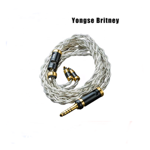 Yongse <span class=keywords><strong>Britney</strong></span> 20Awg câble d'écouteur de mise à niveau en argent Sterling commutable par défaut 3.5mm + 4.4mm prise 2pin 0.78 + câble à broches MMCX - Product Image 3