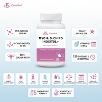 Complément d'inositol OEM, capsules de Myo-D-Chiro Inositol avec folate et vitamine D