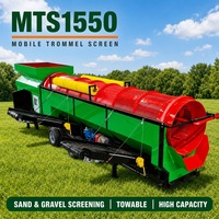 Trommel rotatif mobile le plus vendu, haute capacité pour le traitement du sol, du sable, du gravier, du compost et des déchets, certifié CE