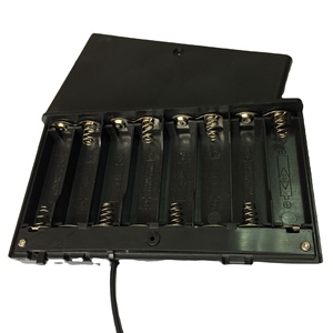 Plástico <span class=keywords><strong>12V</strong></span> 8AA Celdas Caja de batería AA con cubierta Interruptor de encendido y apagado - Product Image 6