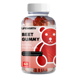 Bonbons de racine de betterave OEM prétravaillés Lifeworth avec bonbons oursons gommeux magnésium et vitamine C - Product Image 5