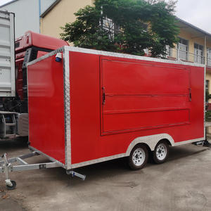 स्ट्रीट फूड ट्रेलर हॉट डॉग कार्ट आइसक्रीम रस बार मोबाइल रेस्तरां पूरी तरह से सुसज्जित रियायत भोजन ट्रक - Product Image 2