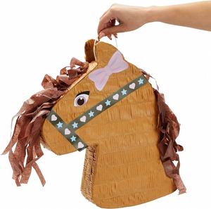 Mini Cowgirl Birthday Party Supplies Photo Props Woodland Design for Candy Paper Horse Pinata - Product Image 2