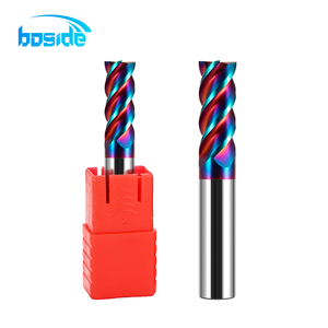 <span class=keywords><strong>Fraise</strong></span> <span class=keywords><strong>à</strong></span> bout plat HRC65 <span class=keywords><strong>à</strong></span> 4 dents, revêtement coloré TiAlN, diamètre 2-20 <span class=keywords><strong>mm</strong></span>, en carbure monobloc pour usinage CNC de l'acier inoxydable - Product Image 2