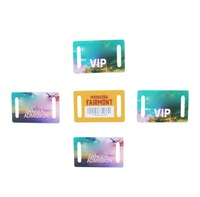 Petite carte PVC Rfid personnalisable avec puce F08 adaptée à l'événement 13.56 MHz NFC bracelet rfid carte bracelet en tissu