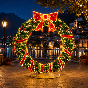 Guirlande lumineuse LED d'extérieur pour Noël <span class=keywords><strong>avec</strong></span> nœud papillon pour la décoration <span class=keywords><strong>de</strong></span> centres commerciaux et les photos <span class=keywords><strong>de</strong></span> vacances - Product Image 4