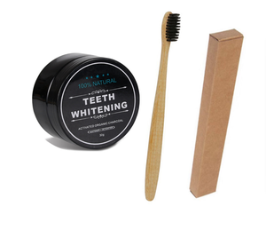 Prodotti dentali <span class=keywords><strong>dropshipping</strong></span> Set di sbiancamento dei denti attivato con guscio di cocco biologico kit di spazzolini da denti in polvere di carbone di legna - Product Image 1