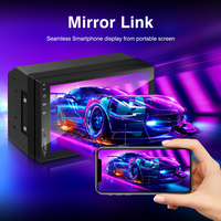 Ritmo Universal 7 pulgadas pantalla táctil completa HD MP5 coche estéreo con navegación GPS YouTube reproducción de vídeo con cable CarPlay