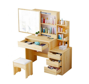 <span class=keywords><strong>Commode</strong></span> minimaliste au Design moderne, rangement de maquillage en bois avec miroir - Product Image 1