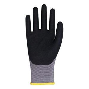 قفازات أمان رمادية عالية الجودة مقاس 15، قفازات صناعية من النايلون المحبوك مع طبقة نتريل رملي، قفازات عمل آمنة لليدين - Product Image 2