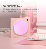 Panel de Luz LED Inteligente de Diseño Moderno con Pantalla Blanca, Control Remoto RGB y Control por Aplicación para Juegos