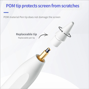 ปากกา Capacitive รุ่น 603 สำหรับ iPad 2018 ขึ้นไป รองรับ iOS 12.2 ขึ้นไป พร้อมระบบ Active Magnetic Stylus ป้องกันการสัมผัสโดยฝ่ามือ รองรับการเอียง ชาร์จผ่านพอร์ต Type C  สามารถเปลี่ยนหัวปากกาได้ - Product Image 2