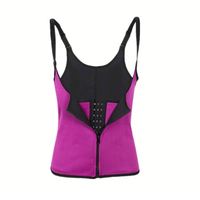Corset amincissant brûle-graisse avec bretelles réglables, crochets avant et fermeture éclair – Gilet de maintien de la taille