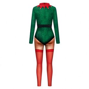 Disfraz de película sexy para mujer, mono de manga larga con estampado 3D para fiesta de cosplay de Navidad y Halloween, venta al por mayor - Product Image 2