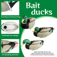 Canards factices en EVA injecté, couleurs personnalisées, disponibles avec canard électrique nageur OEM/ODM
