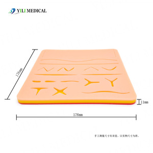 Three-layer <b>large</b> silicone suture module suture practice <b>mat</b>, medical student teaching aid, cross-border foreign trade source - Product Image 1