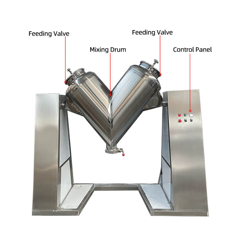 V-200 loại trộn của thực phẩm bột V Máy trộn V Nón Máy xay sinh tố khô bột trộn