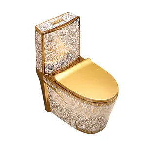 WDSI-inodoro de cerámica dorado para baño, inodoro de color dorado, superremolino, sifón, gran oferta