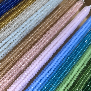 1 Filo di Perline di Cristallo Multicolore, Rotonde Sfaccettate a Rondella, Perline Distanziatrici in Vetro per Creazione di Gioielli, Braccialetti e Accessori Fai-da-Te - Product Image 4