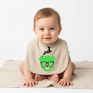 Babero para Bebé con Estampado de Ciervo Verde, Transpirable, de Algodón Orgánico, Lavable, Antibacterial, Ecológico, Estilo Vintage, Unisex, para Primavera - Product Image 1