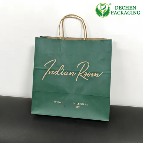 Sacs en papier personnalisés promotionnels avec poignées pour campagne