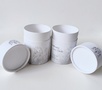Vente en gros de pots à bougies en papier biodégradable, recyclables, écologiques, personnalisés, faits à la main, de luxe, avec couvercle, pour l'emballage de produits de beauté