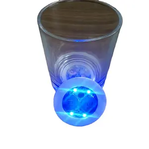 LED Coaster luminous bottle stickers LED cup mat could custom logo