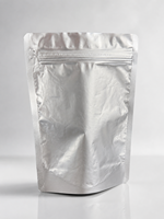 Sachet d'emballage imprimé sur mesure, pochette verticale refermable avec fermeture éclair pour framboises lyophilisées, snacks aux fruits, marque privée