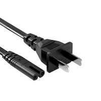 Cable de Alimentación Estándar Estadounidense de Guangzhou, Cable de Extensión de Corriente con Enchufe de 2 Pines C7 para Computadora