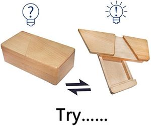 Caja de Rompecabezas de Madera Ecológica y Sostenible de Color Original, Juguete 3D para Estimular el Cerebro, Caja Mágica Secreta - Product Image 2