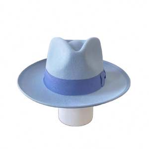 Sombrero Fedora de Lana ND100 CD, Unisex, para Adultos, con Flor y Lazo, para las Cuatro Estaciones - Product Image 2