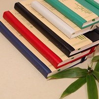 SIDAIXUE Vente en gros de cahiers personnalisés en cuir recyclé en fibre de bambou A5/A6 avec fermeture à bande élastique